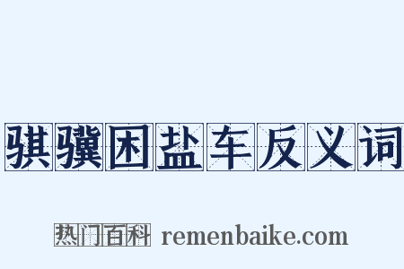 骐骥困盐车反义词是什么意思的图片